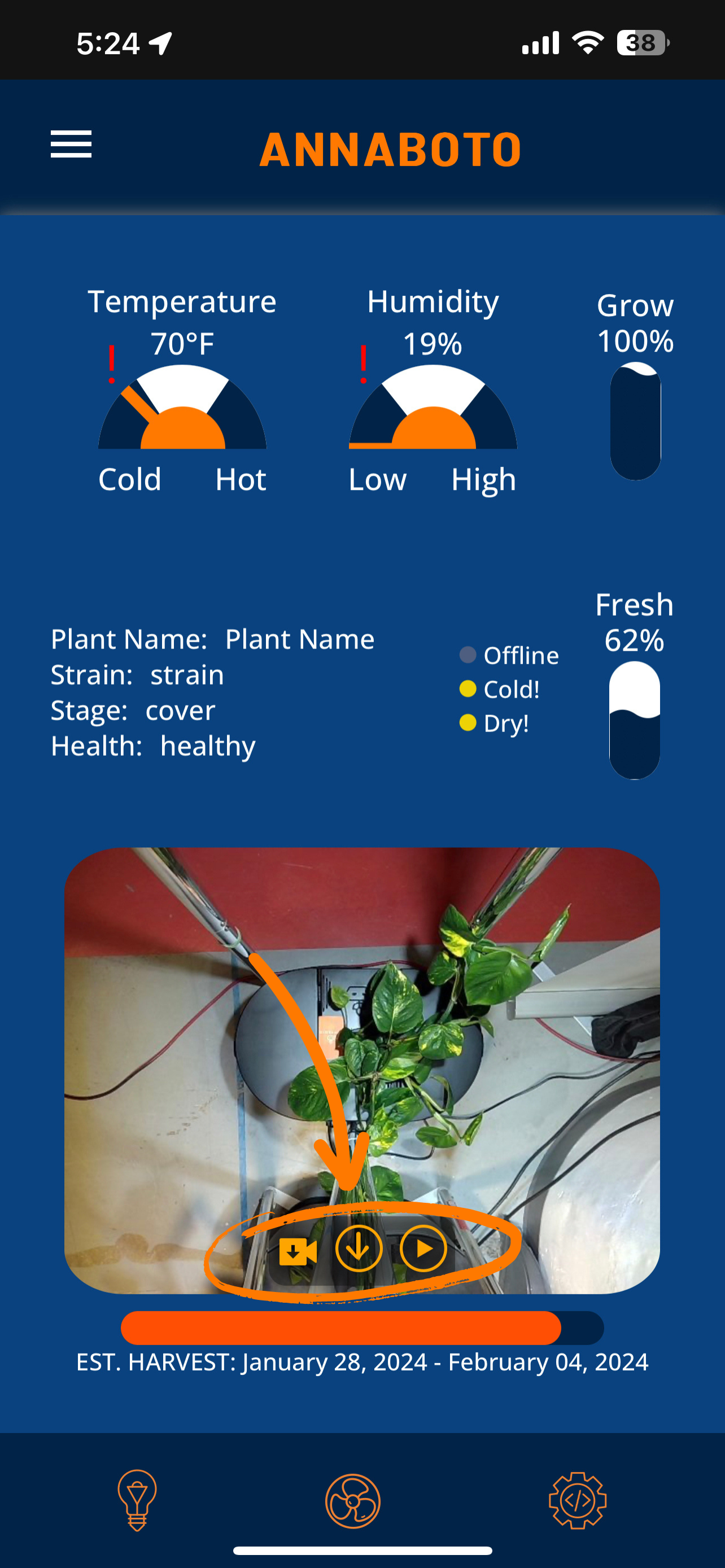 Select robot from main page